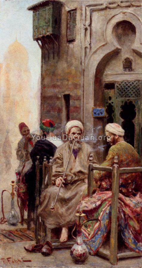 Smoking Outside The Cafe - 法比奥·法比